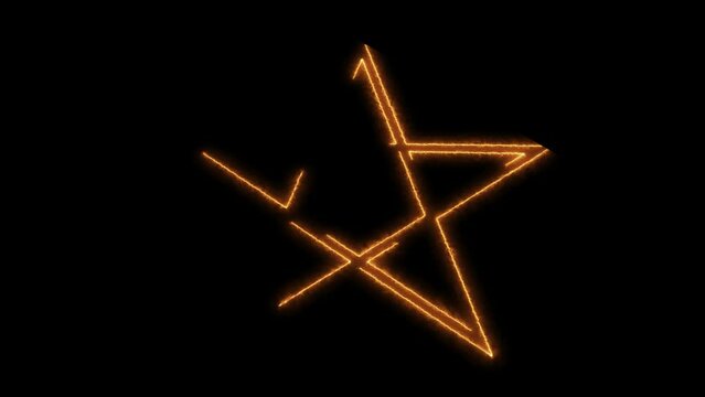 golden star of david , pentagram on fire , halloween pentagram