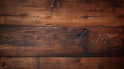 Overhead view of old dark brown wooden table, Wood texture background. Top view of vintage wooden...