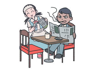 コーヒー一杯で粘る人ＶＳ小まめに水を注ぎ足す店員