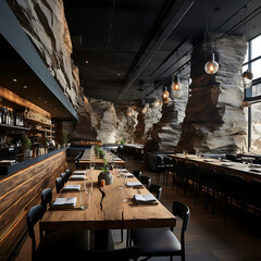 Rustic Elegance: Ultra HD Dining with Grunge and Rock Aesthetics
