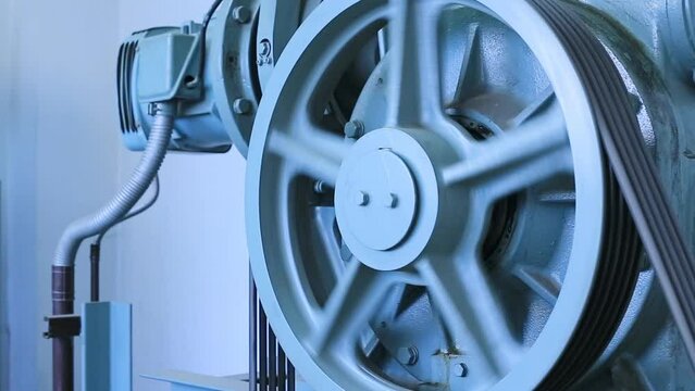 Maintenance of elevator shafts Cable control. Elevator transport