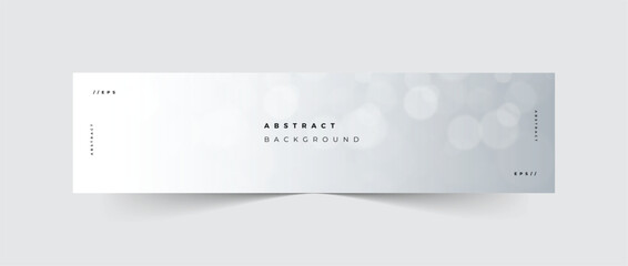 Linkedin banner technology white gradient bokeh template background