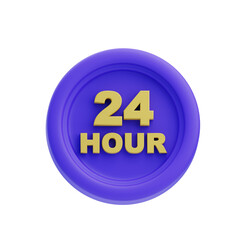 3D 24 Hours Illustration