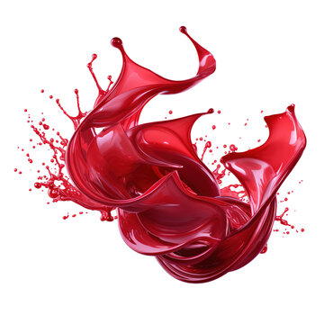 Splashes of red paint