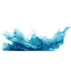 Splashes of blue paint