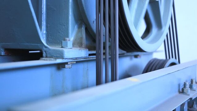 Maintenance of elevator shafts Cable control. Elevator transport