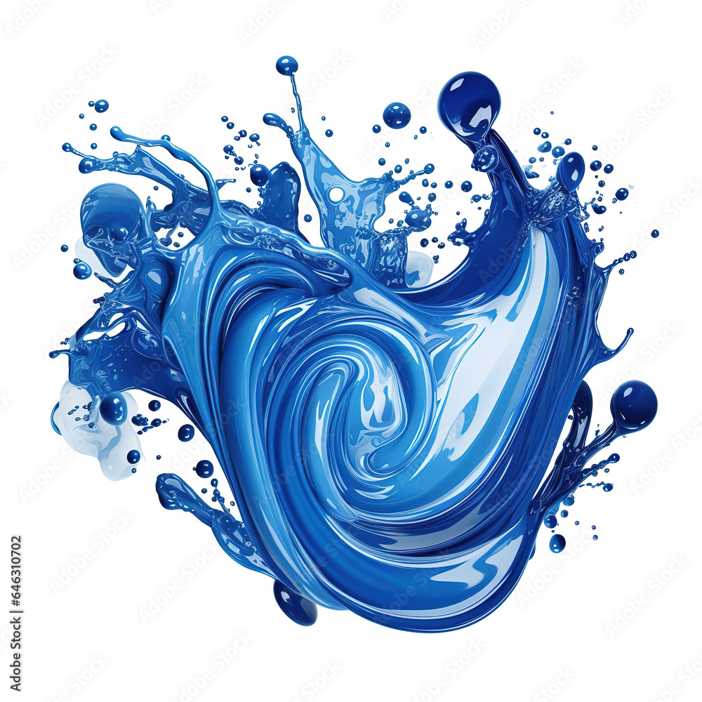 Wall mural Splashes of blue paint