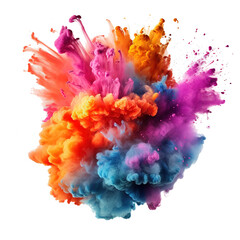 Splashes of multicolored powder paint - obrazy, fototapety, plakaty