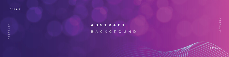 Linkedin purple banner abstract background, social media banner bokeh template