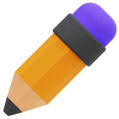 pencil tool 3d icon design