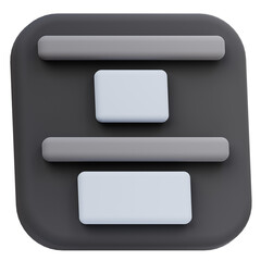 vertical distribute top pathfinder 3d icon design