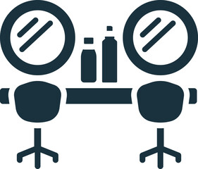 Beauty parlor icon. Monochrome simple sign from cosmetology collection. Beauty parlor icon for logo, templates, web design and infographics.