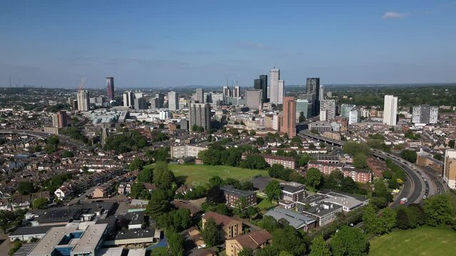 Rising generic establishing view of Croydon in London England