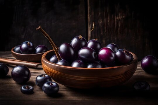 dark purple java plums