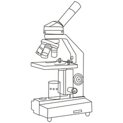 illustration of microscope