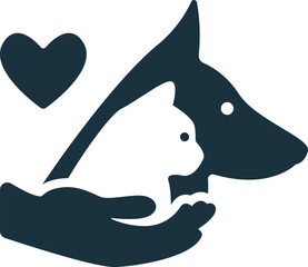 Animal care icon. Monochrome simple sign from donation collection. Animal care icon for logo, templates, web design and infographics.