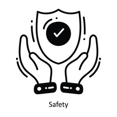 Safety doodle Icon Design illustration. Logistics and Delivery Symbol on White background EPS 10 File