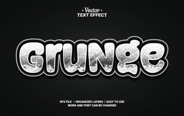 Grunge Editable Vector Text Effect.