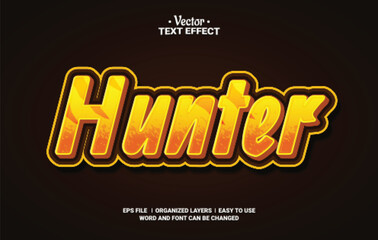 Hunter Editable Vector Text Effect.