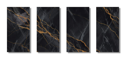 set Natural black marble luxury and elegant background texture design surface for home decor used on ceramic tiles for walls and floors
