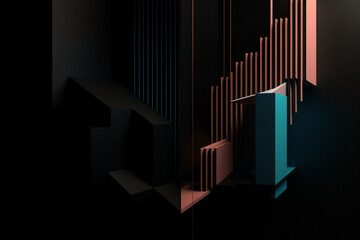 Naklejka premium An Abstract Digital Design - Generative AI