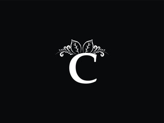 Fototapeta Letter C logo, Feminine c cc Leaf logo Icon Design For Business obraz