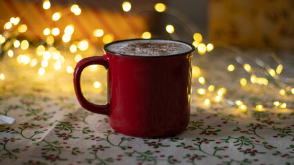 Obraz na płótnie Canvas Christmas day celebration with coffee 