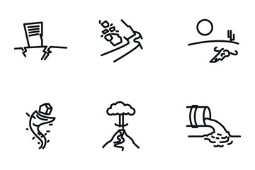 Disaster Icon Pack. Vector. EPS 10