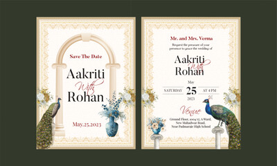 Traditional Royal Wedding Invitation card design