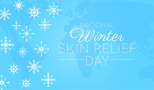 National Winter Skin Relief Day Background Illustration