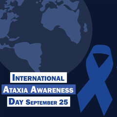 International Ataxia Awareness Day vector banner design. International Ataxia Awareness Day modern minimal graphic poster illustration.