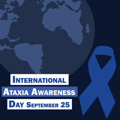 Naklejka premium International Ataxia Awareness Day vector banner design. International Ataxia Awareness Day modern minimal graphic poster illustration.