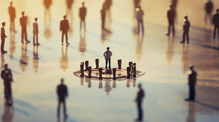 Image of people figures standing in circle human