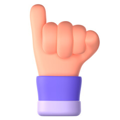 promise hand gesture 3d icon