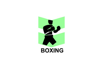 Boxing sport vector line icon. sportsman, practice boxing stance. sport pictogram illustration.