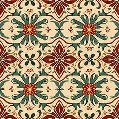 Seamless pattern, tileable old Christmas holiday English antique country style print for wallpaper, wrapping paper, scrapbook, fabric and product design