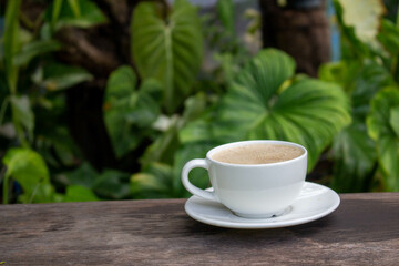  hot coffee old wooden floor