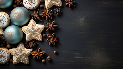 a minimalist Christmas  background with copy space