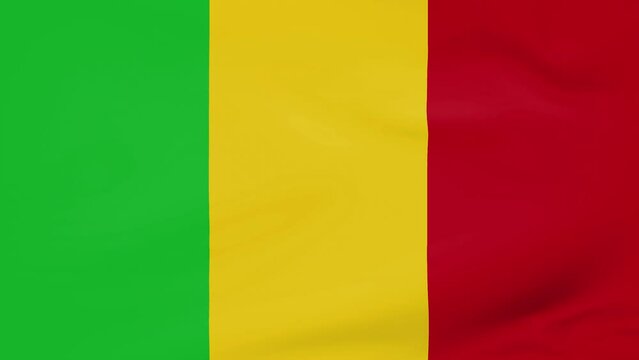 Mali flag waving animated background