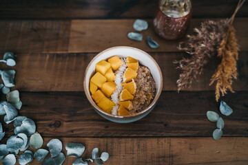Fototapeta premium Tropical Porridge Bowl for Breakfast