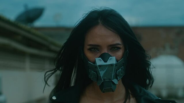 Portrait of a cyberpunk girl