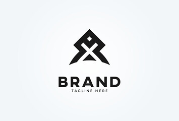 Fototapeta premium Initial AX or XA logo. monogram logo design combination of letters A and X. vector illustration