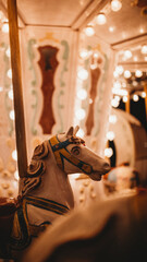 carousel horse at night