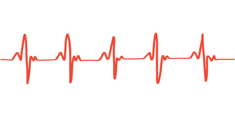 Heartbeat line, Pulse trace, ECG or EKG Cardio graph symbol for Healthy and Medical Analysis