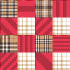 SEAMLESS QUILTING TARTAN PATTERN 025