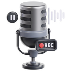 recording 3d icon design
