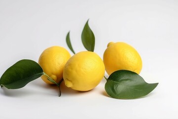 Group lemons fresh citrus. Generate Ai