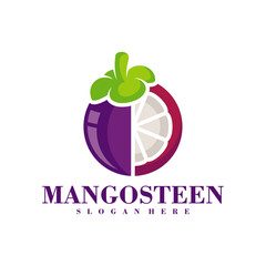 Mangosteen logo design Template. Creative Mangosteen logo vector illustration.