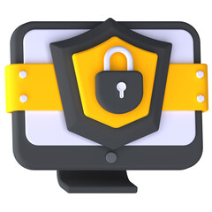 Obraz premium computer security 3d icon design