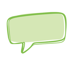 Speech Bubble for text Box in Cute Cartoon Doodle Vector Illustration